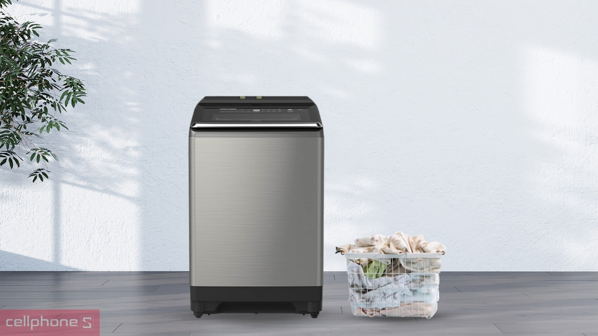 Khối lượng giặt lớn với tia nước mạnh mẽ máy giặt Hitachi Inverter 25kg SF-250ZFVAD SS