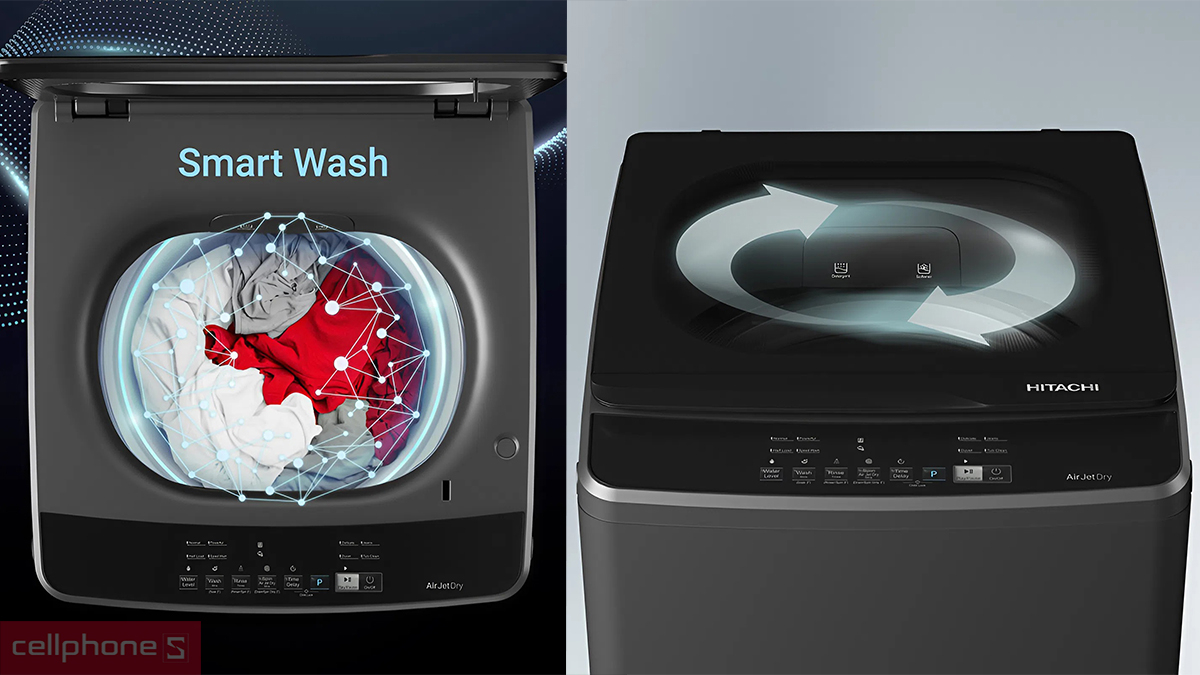 Công nghệ giặt sấy máy giặt Hitachi Inverter 9kg (LTL 09MV00 GG)