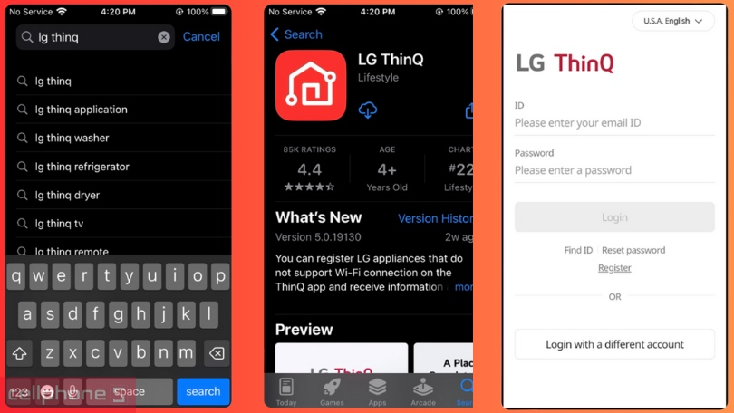 Hướng dẫn kết nối máy giặt LG AI DD Inverter 19kg TV2519SV7J với điện thoại