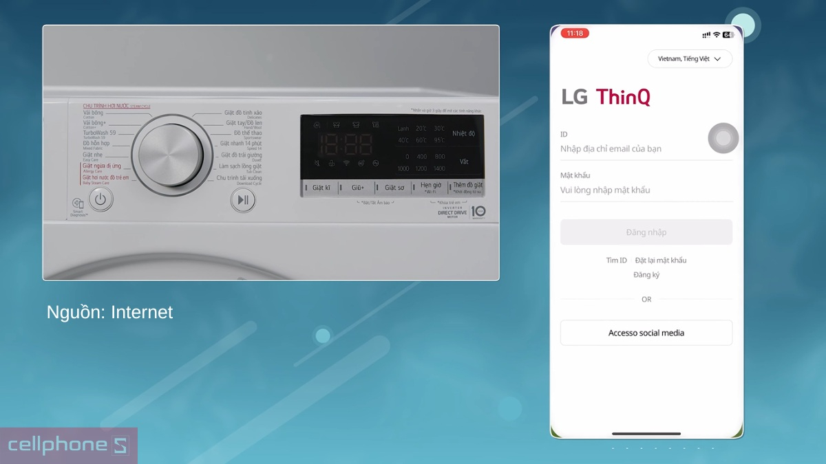 Tải ứng dụng LG ThinQ và tạo tài khoản