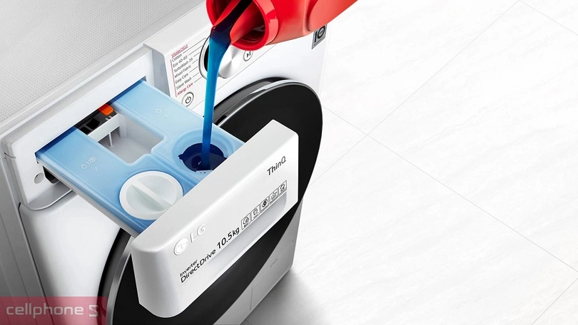 Khả năng điều chỉnh nước giặt tiện lợi của máy giặt LG AI Inverter cửa ngang 11kg FV1411S4WA