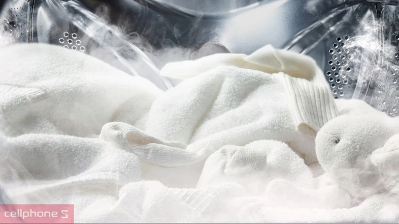 Chi trình giặt diệt khuẩn thông minh của máy giặt LG AI Inverter cửa ngang 11kg FV1411S4WA