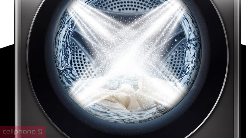 Chế độ TurboWash 360 trên máy giặt LG AI Inverter cửa ngang 12kg FV1412S3BA