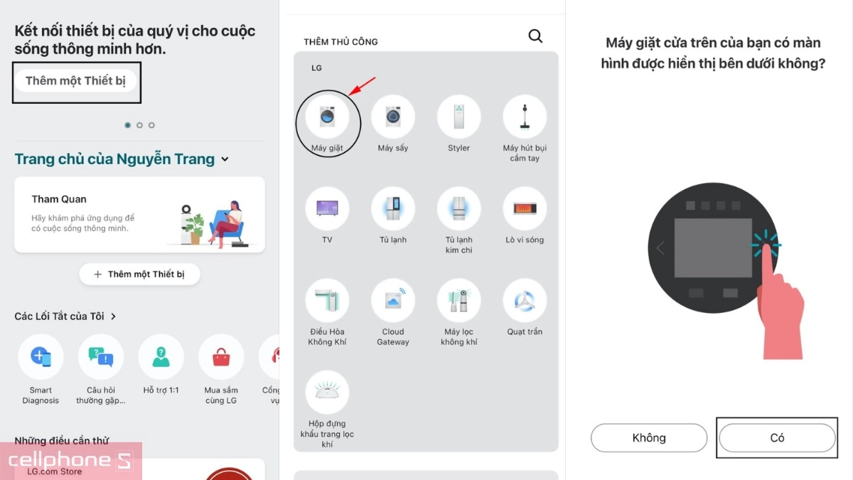 Các bước cài đặt ứng dụng LG SmartThinQ