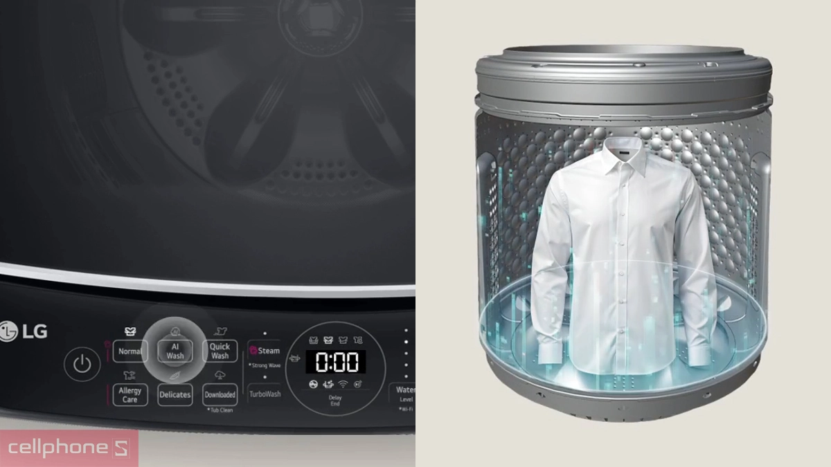 Công nghệ giặt máy giặt LG Inverter 16kg (T2516DX5G)