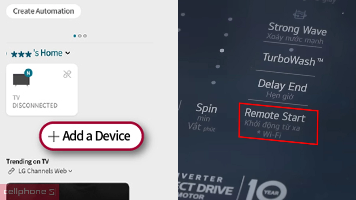 Thêm thiết bị máy giặt LG Inverter 16kg (T2516DX5G)