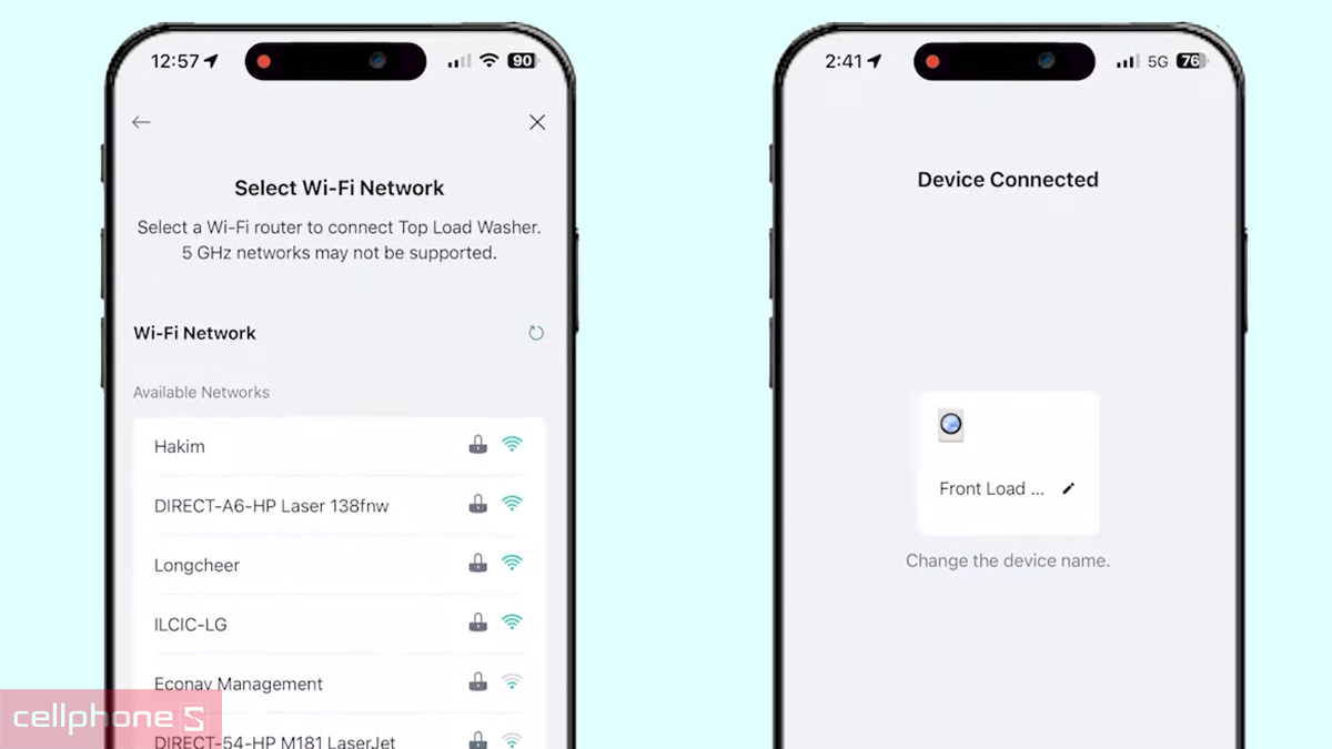 Kết nối máy giặt LG Inverter 16kg (T2516DX5G)