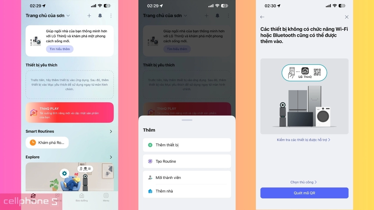 Kết nối app với máy giặt LG Inverter 20kg F2520SNTKA