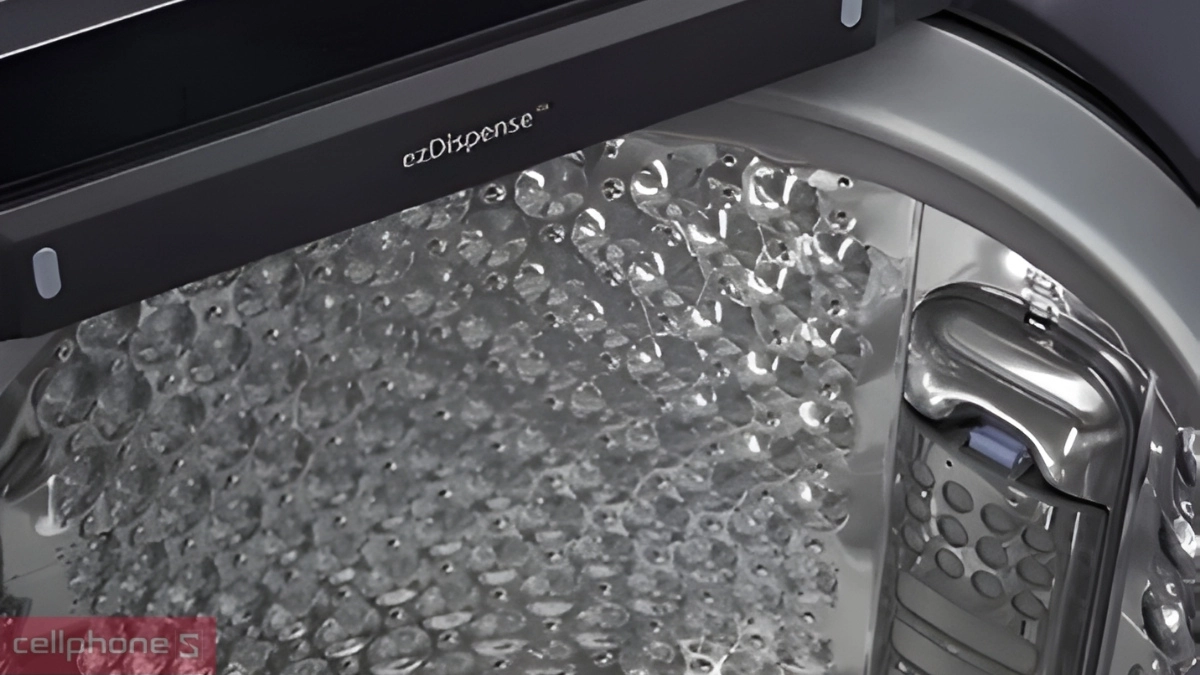 Dung tích lồng giặt lớn của máy giặt LG Inverter 22kg T2522AX7G