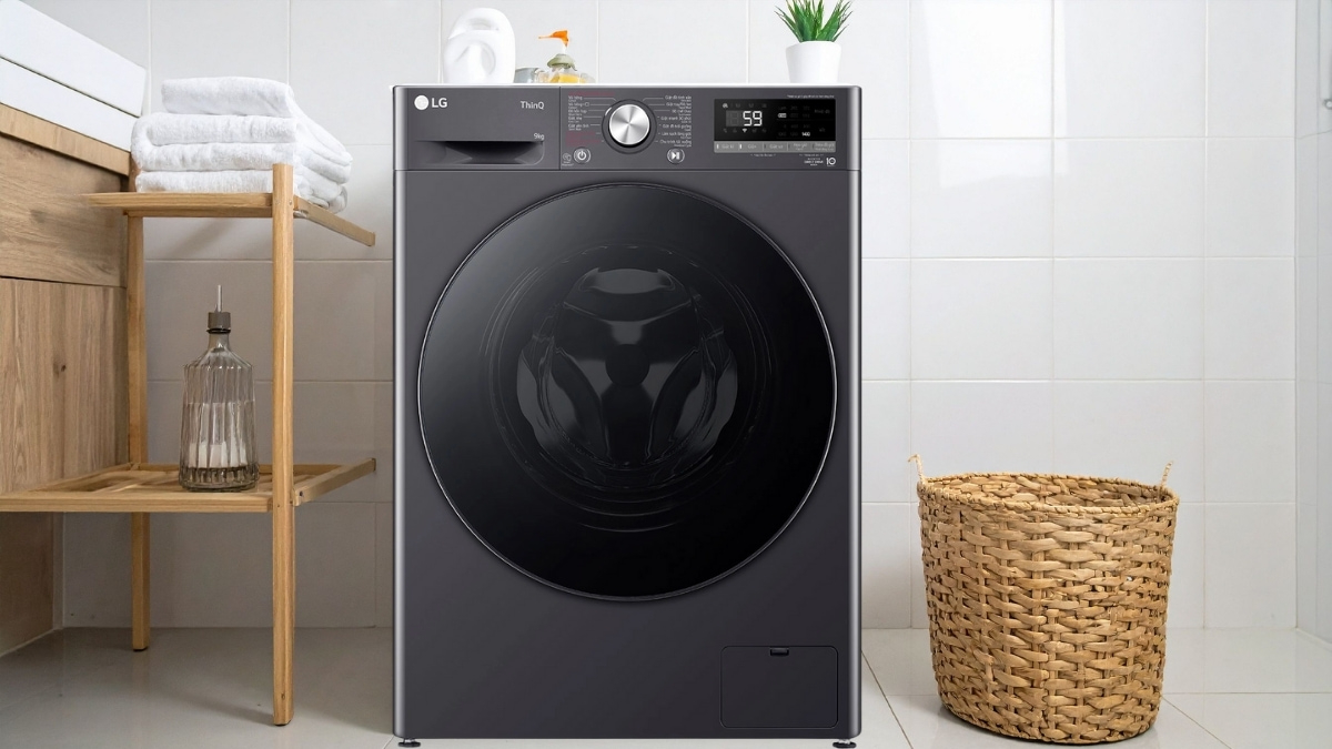 Thiết kế máy giặt LG Inverter 9kg FV1409S4M1