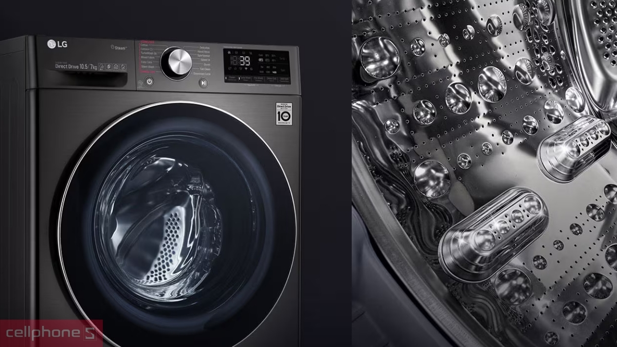 Lồng giặt của máy giặt LG Inverter 9kg FV1409S4M1