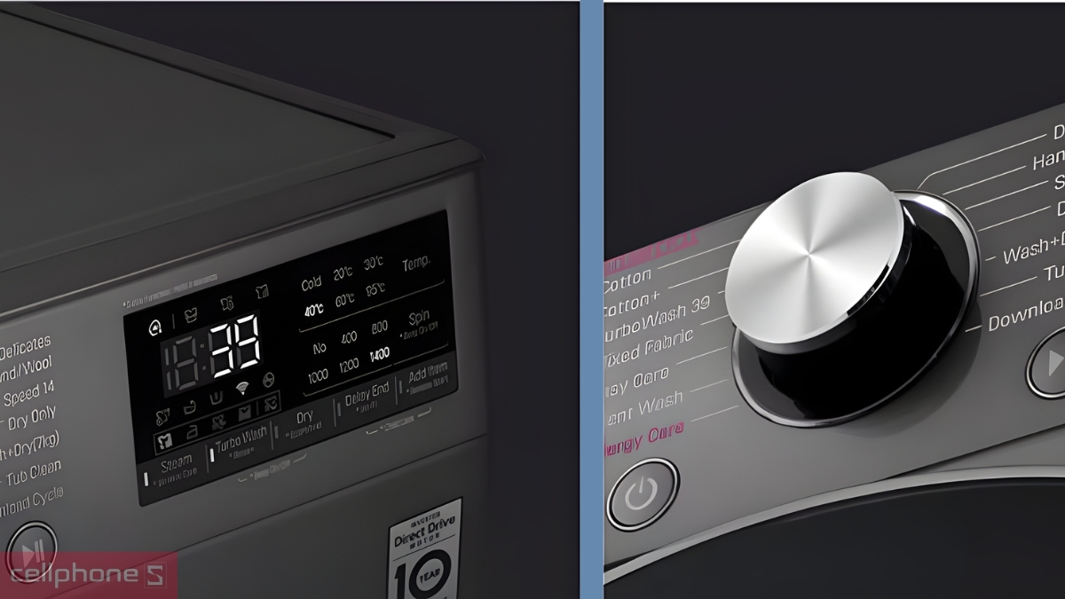 Quản lý máy giặt LG Inverter 9kg FV1409S4M1 qua app