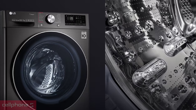 Thiết kế máy giặt LG Inverter cửa ngang 10kg FV1410S4P 