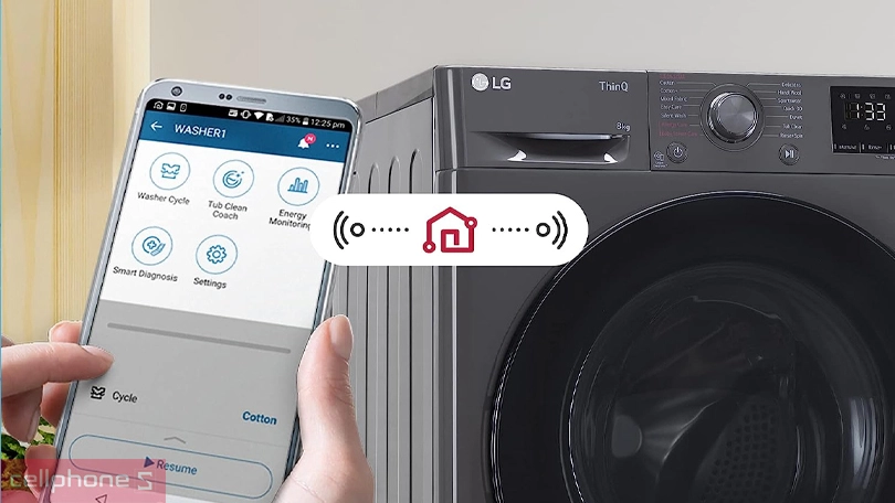 Hướng dẫn khởi động từ xa máy giặt LG Inverter cửa ngang 9kg (FV1409S4M)