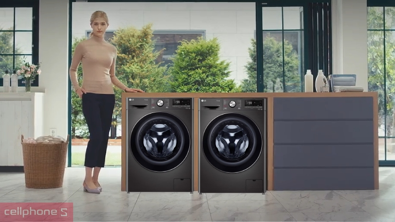 Thiết kế máy giặt sấy LG giặt 11kg - sấy 7kg FV1411D4B