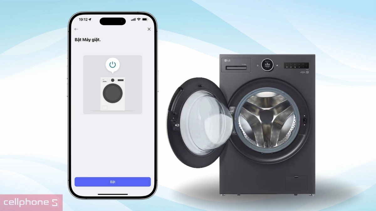 Kết nối máy giặt sấy LG Inverter giặt 17kg - sấy 10kg F2517RNTG