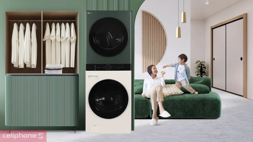 Công nghệ, tiện ích thông minh đi kèm của tháp giặt sấy LG bơm nhiệt giặt 25kg - Sấy 17kg WT2517NHEG