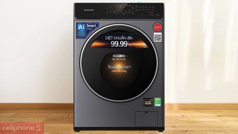 Thiết kế của máy giặt sấy Panasonic Inverter 9kg NA-V90FC1LVT