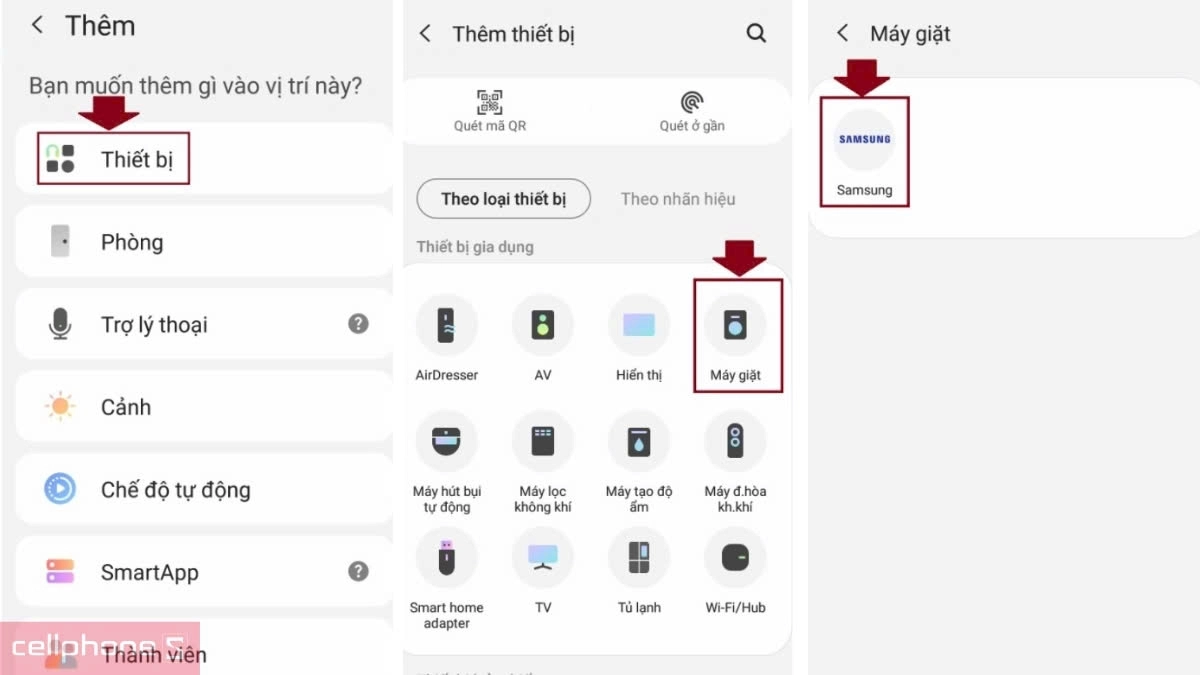 Cách sử dụng SmartThings máy giặt Samsung AI Ecobubble Inverter 10kg WW10DG6U34LBSV