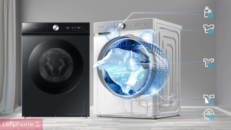 Công nghệ tích hợp trên máy giặt Samsung Bespoke 14kg Inverter WW14BB944DGBSV