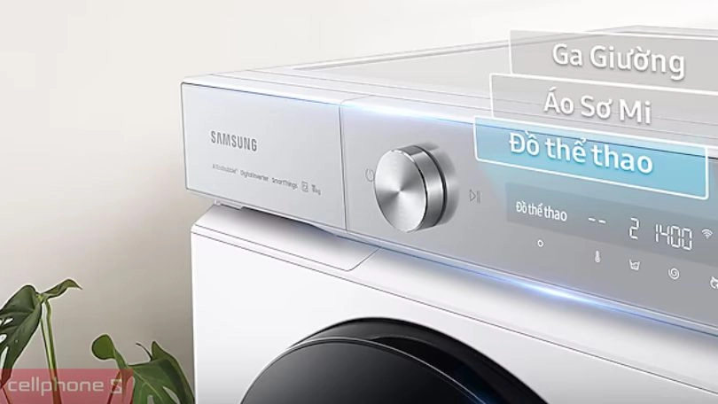 Khối lượng giặt và các chế độ vận hành của máy giặt Samsung Bespoke 14Kg Inverter WW14BB944DGHSV