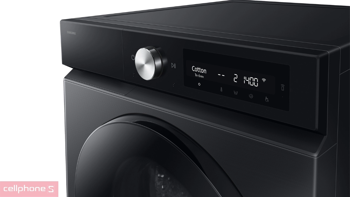 Bảng điều khiển máy giặt Samsung Bespoke AI Ecobubble Inverter 10kg WW10DB7U34GBSV