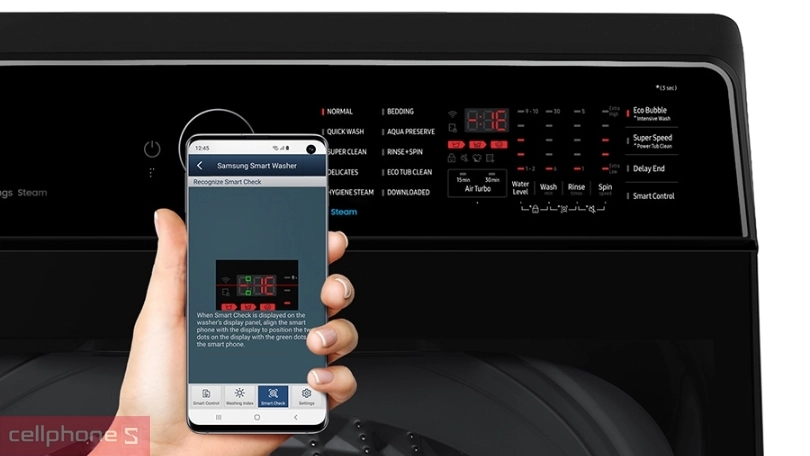 Điều kiện trước khi kết nối máy giặt Samsung Ecobubble Inverter 17kg WA17CG6442BDSV với điện thoại