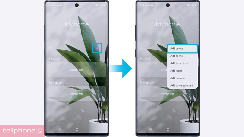 Hướng dẫn kết nối máy giặt Samsung Ecobubble Inverter 17kg WA17CG6442BDSV với điện thoại