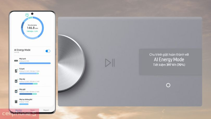 Tính năng thông minh trên máy giặt Samsung Inverter 12Kg WW12CB944DGBSV