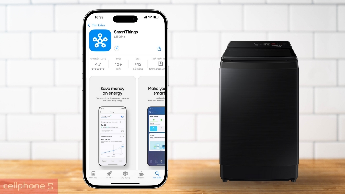 Hướng dẫn kết nối với máy giặt Samsung Inverter 13kg WA80F13S5BSV chi tiết 