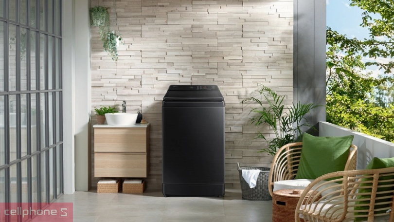 Thiết kế, chất liệu của máy giặt Samsung Inverter 14kg WA14CG5745BVSV