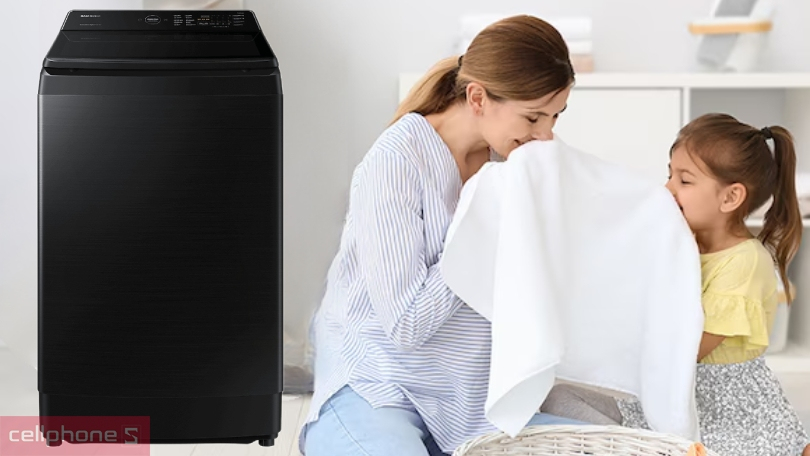 Khối lượng, chương trình giặt của máy giặt Samsung Inverter 14kg WA14CG5745BVSV