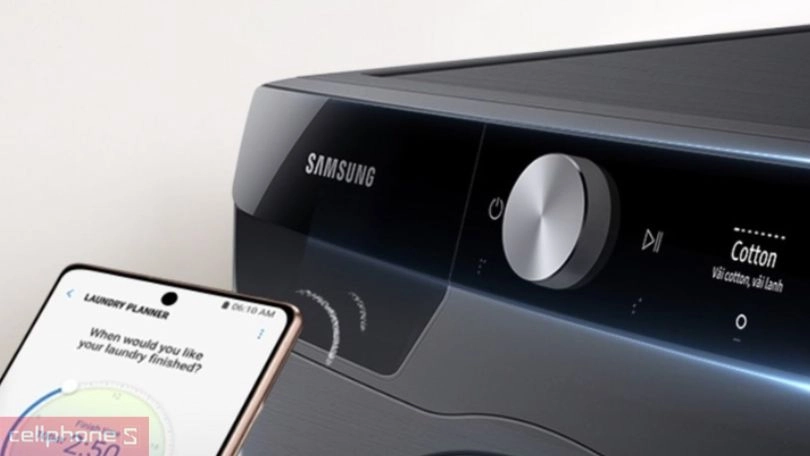 Hướng dẫn kết nối máy giặt Samsung Inverter 23kg WA23A8377GV/SV với điện thoại