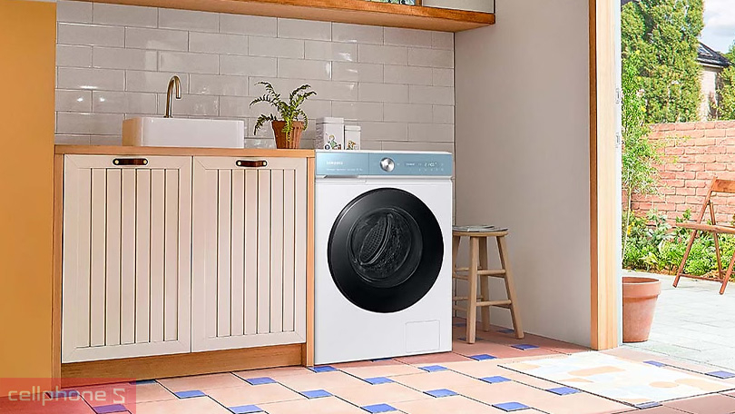 Thiết kế, chất liệu máy giặt sấy Samsung Inverter 14kg WD14BB944DGMSV