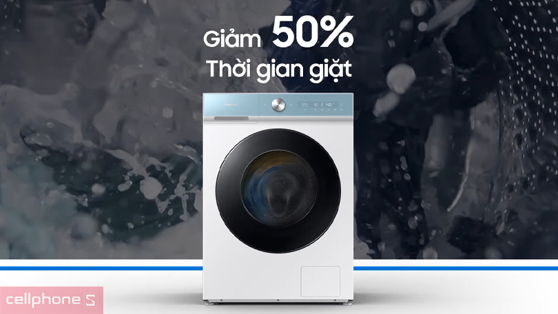 Công nghệ giặt nhanh, tiết kiệm thời gian của máy giặt sấy Samsung Inverter 14kg WD14BB944DGMSV