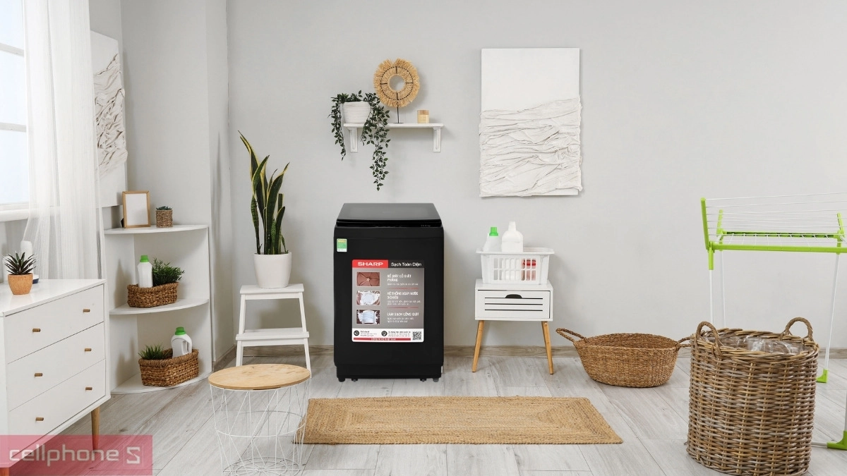 Hệ thống xoáy nước 3 chiều của máy giặt Sharp 12,5kg