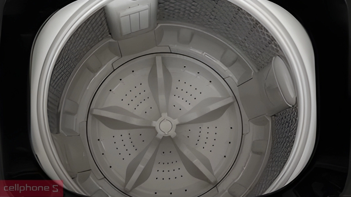 Lồng giặt SS Drum trên máy giặt Sharp 12,5kg (ES-TM125CN-BK) 