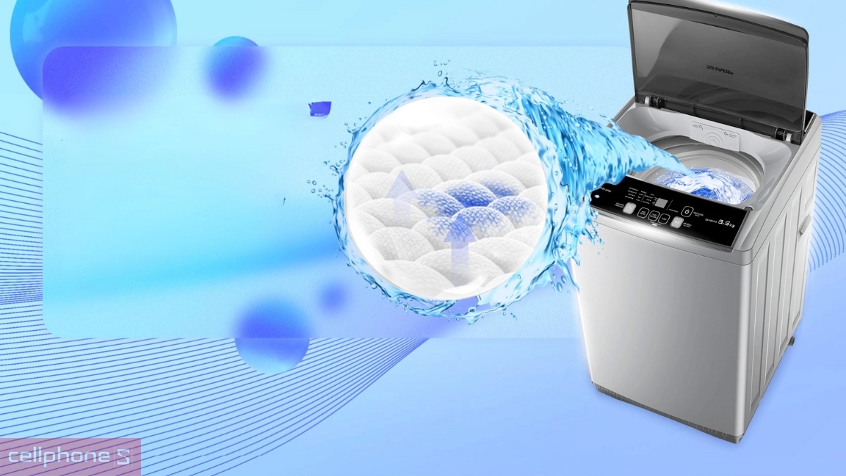Công nghệ xoáy máy giặt Sharp 8.5kg ES-Y85HV-S