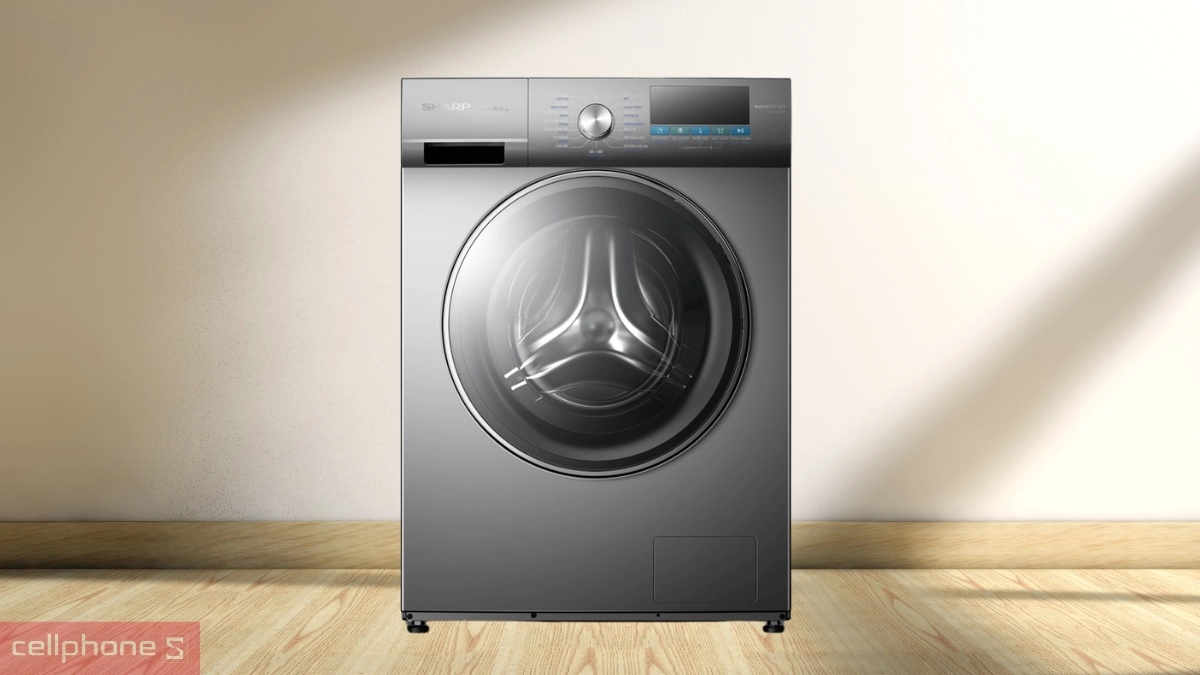 Kiểu dáng máy giặt Sharp Inverter 9kg ES-FM90CB-DG