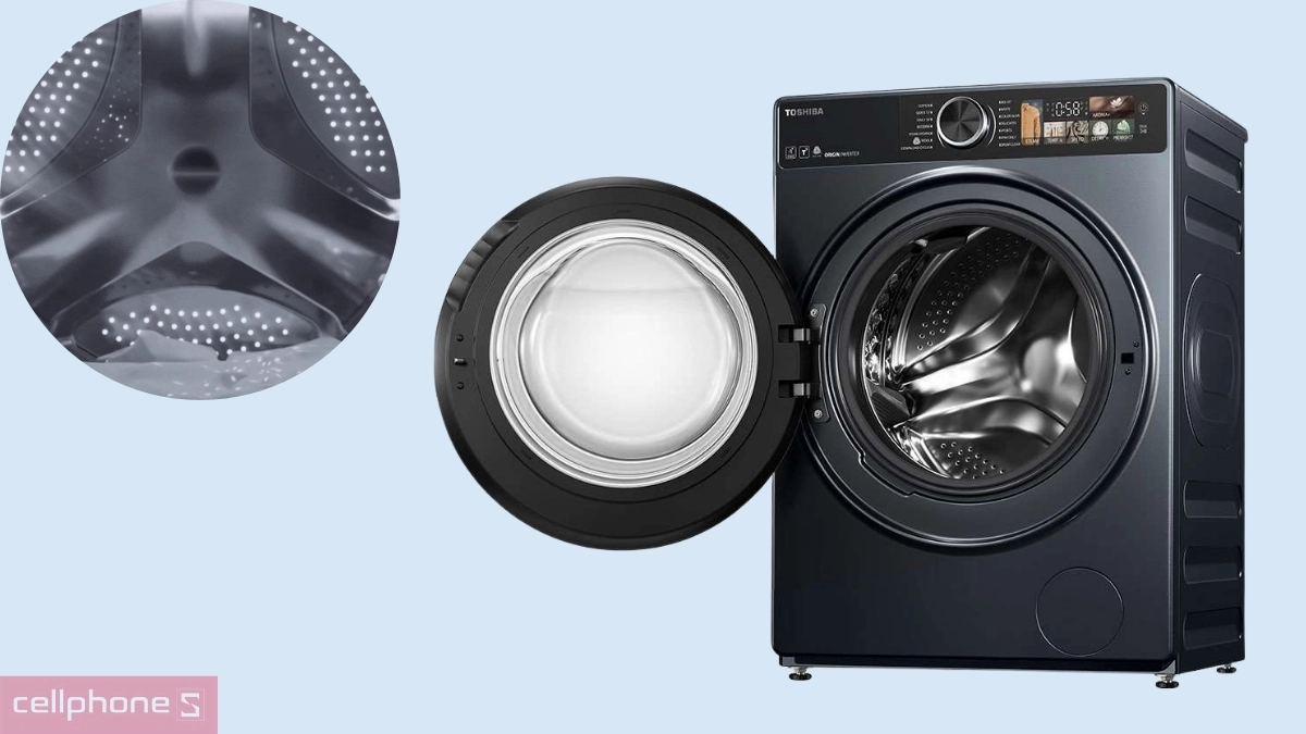 Thiết kế máy giặt Toshiba Inverter 10.5kg TW-T25BU115MWV(MG)