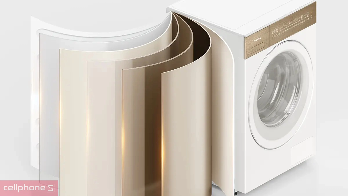 Thiết kế máy giặt Toshiba Inverter 10.5 kg TW-T37BZP115MWV(WT)