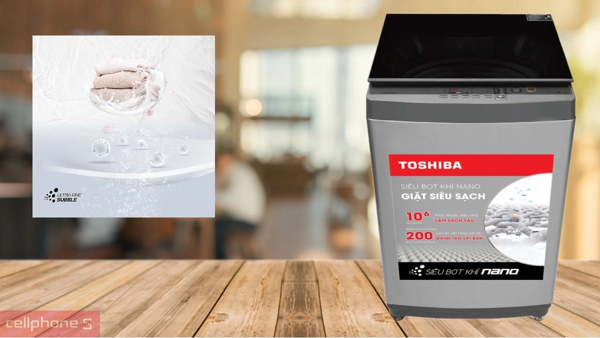 Động cơ giặt mạnh mẽ, công nghệ hiện đại của máy giặt Toshiba inverter 12kg AW-DUK1300KV(SG)