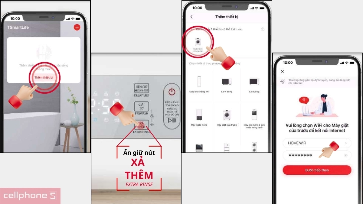 Hướng dẫn kết nối máy giặt Toshiba Inverter 12kg TW-T21BU130UWV(MG)