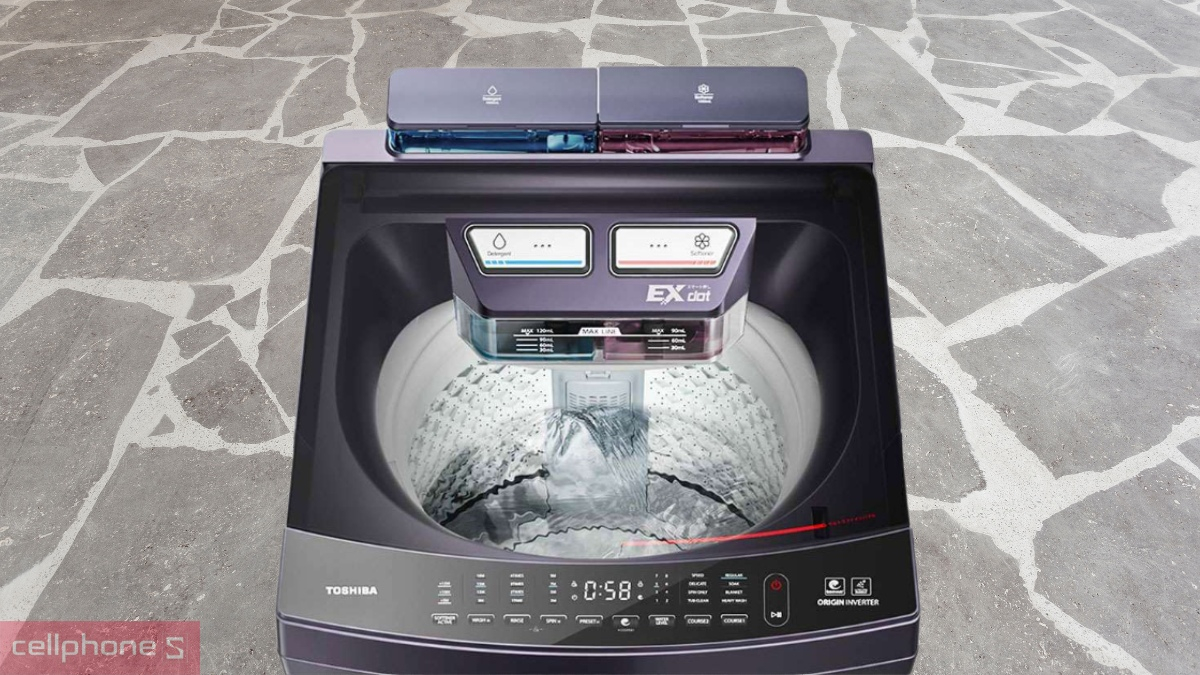 Hệ thống định lượng tự động máy giặt Toshiba Inverter 15kg AW-DUHN1600LV(MG)
