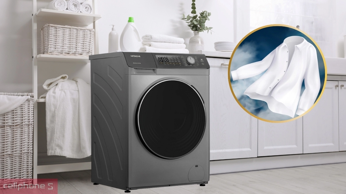 Công nghệ giặt sấy máy giặt sấy Hitachi Inverter 10.5 BD-D1054HVOS