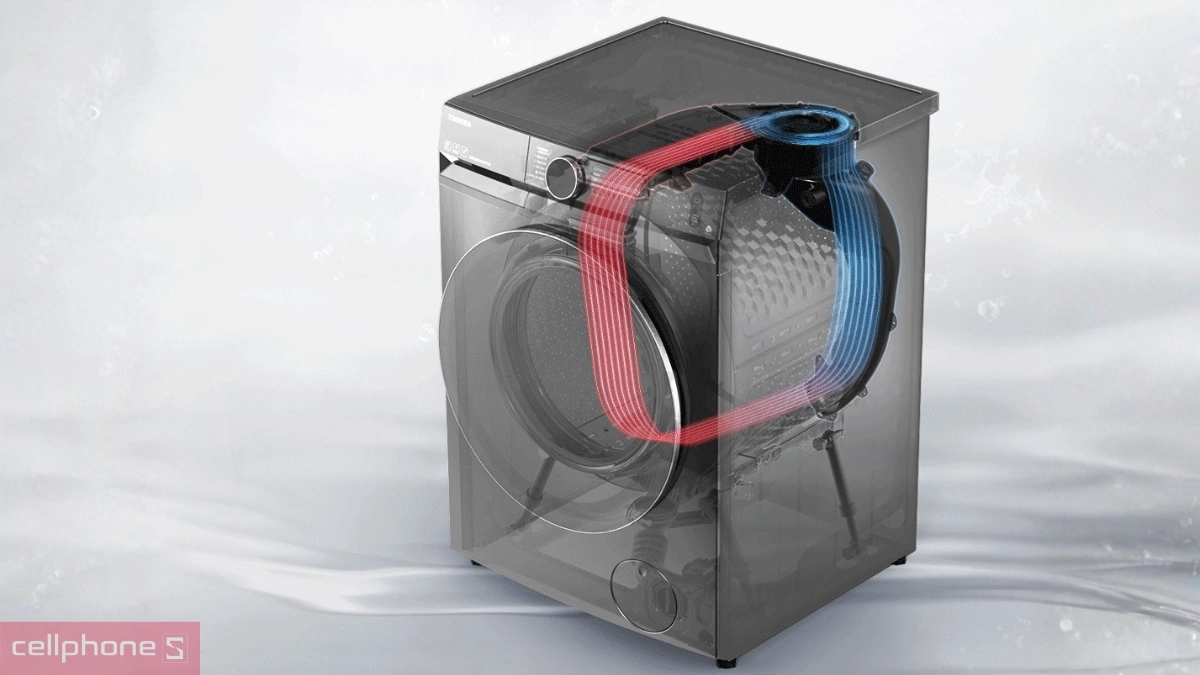 Sấy ngưng tụ máy giặt sấy Toshiba Inverter giặt 12.5kg sấy 8kg TWD-BM135GF4V(MG)