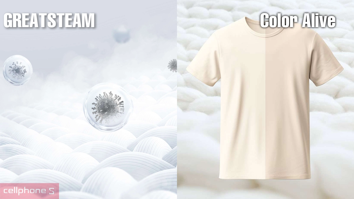 Công nghệ hơi nước máy giặt sấy Toshiba Inverter giặt 13kg - sấy 8kg (TWD-T21BU140UWV(MG))