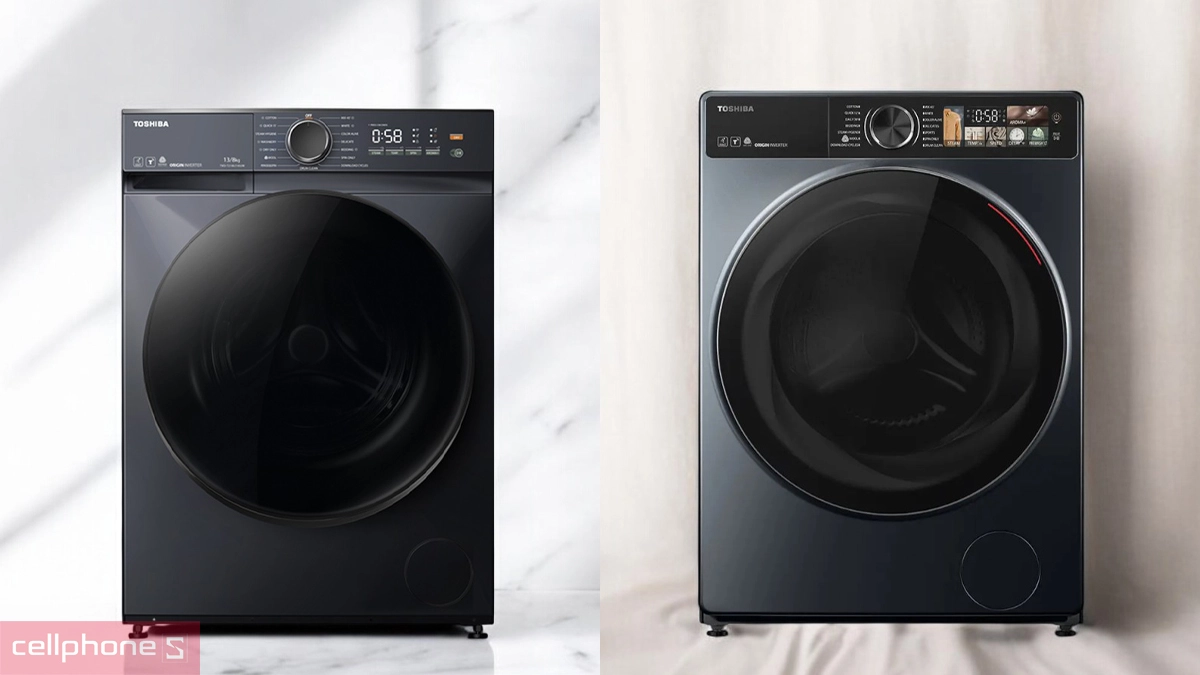 So sánh máy giặt sấy Toshiba Inverter giặt 13kg - sấy 8kg (TWD-T21BU140UWV(MG))