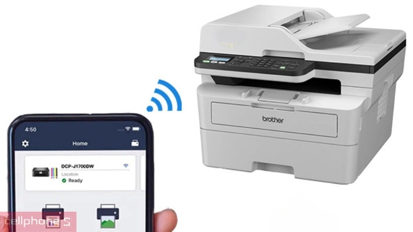 Máy in laser Brother MFC B7810DW kết nối đa cổng dễ dàng