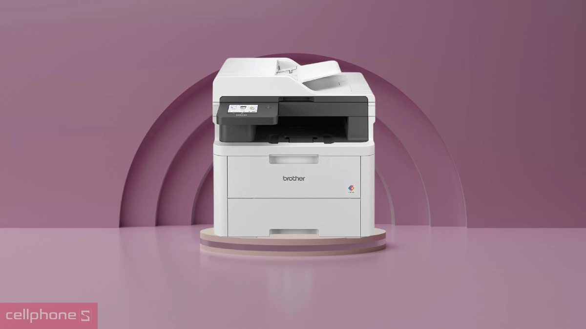 Thiết kế hiện đại, khay chứa giấy rộng rãi của máy in laser màu Brother DCP-3560CDW